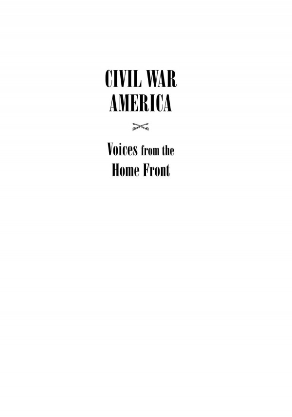 Civil War America Voices From The Home Front James Marten