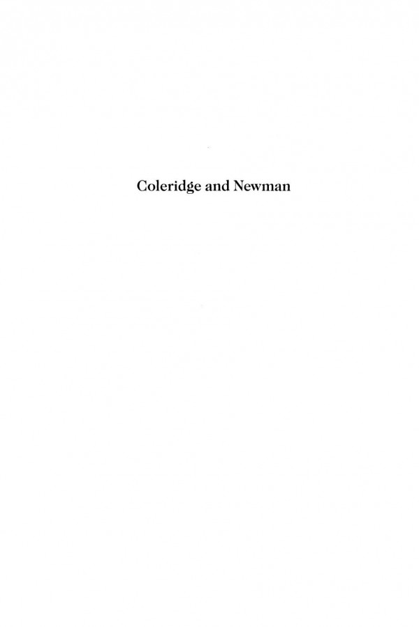 Coleridge And Newman The Centrality Of Conscience Philip C Rule