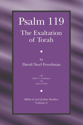 Psalm 119 The Exaltation Of Torah David Noel Freedman
