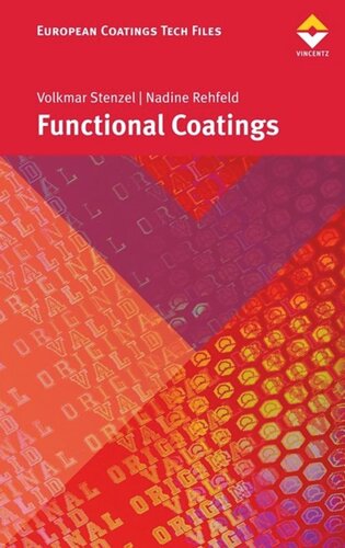 Functional Coatings Volkmar Stenzel Nadine Rehfeld