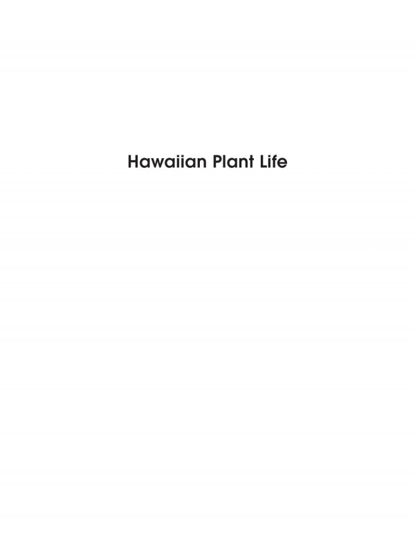 Hawaiian Plant Life Vegetation And Flora Robert J Gustafson Derral R Herbst Philip W Rundel
