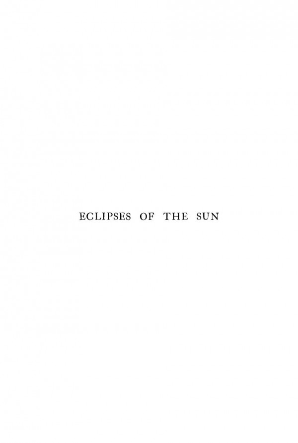 Eclipses Of The Sun S A Mitchell