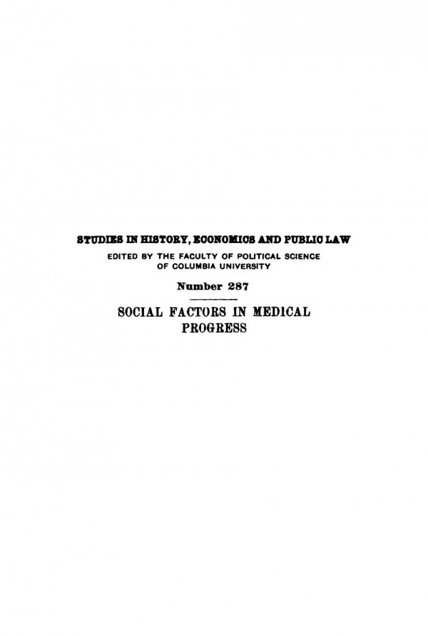 Social Factors In Medical Progress Bernhard J Stern