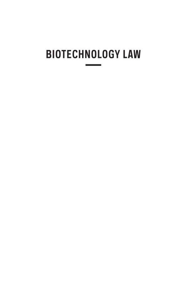 Biotechnology Law A Primer For Scientists Alan Morrison