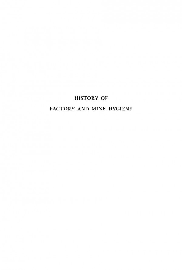 History Of Factory And Mine Hygiene Ludwig Teleky