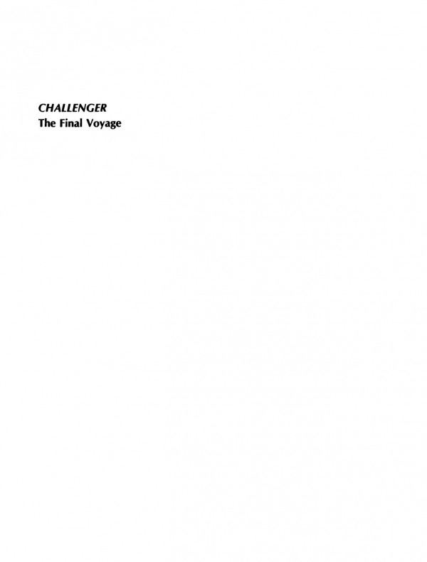 Challenger The Final Voyage Richard S Lewis