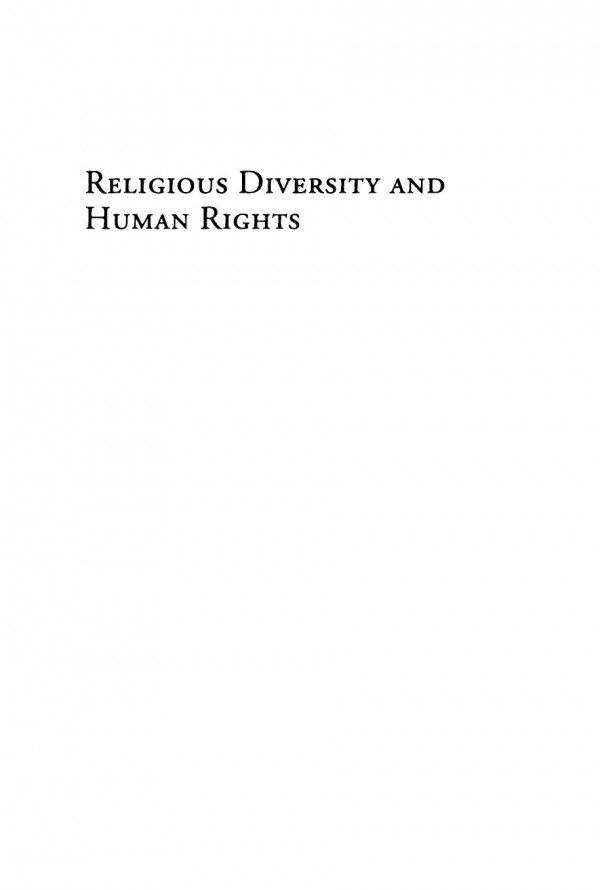 Religious Diversity And Human Rights Irene Bloom Editor J Paul Martin Editor Wayne L Proudfoot Editor