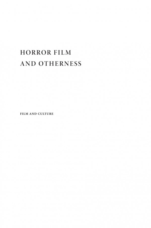 Horror Film And Otherness Adam Lowenstein