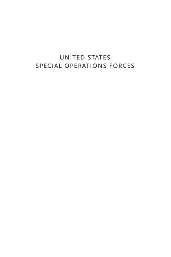 United States Special Operations Forces Christopher Lamb David Tucker