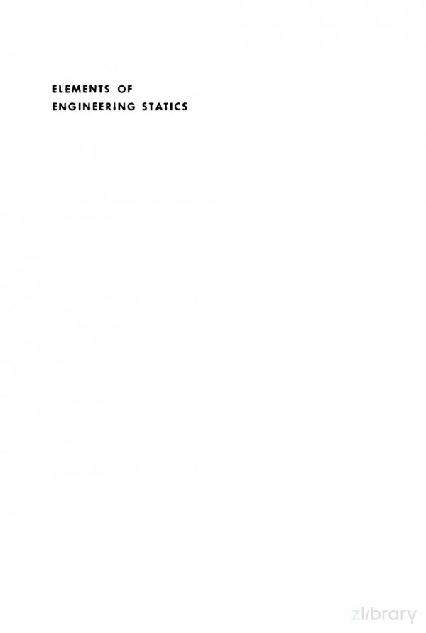 Elements Of Engineering Statics H Deresiewicz