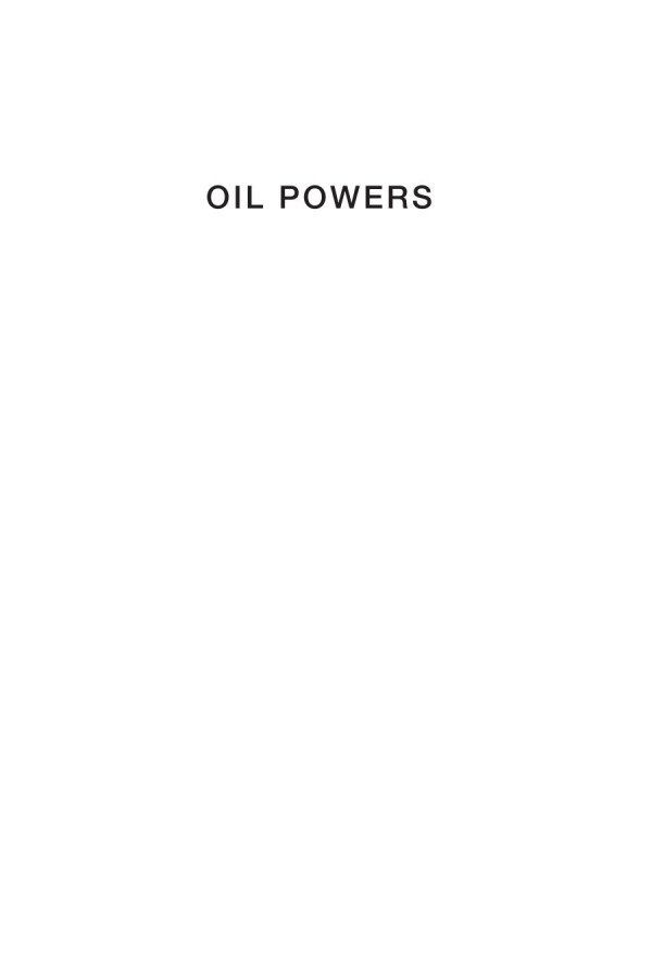 Oil Powers A History Of The Ussaudi Alliance Victor Mcfarland