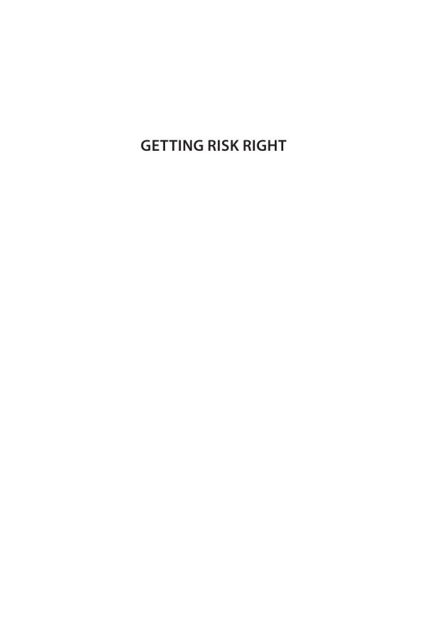 Getting Risk Right Understanding The Science Of Elusive Health Risks Geoffrey Kabat