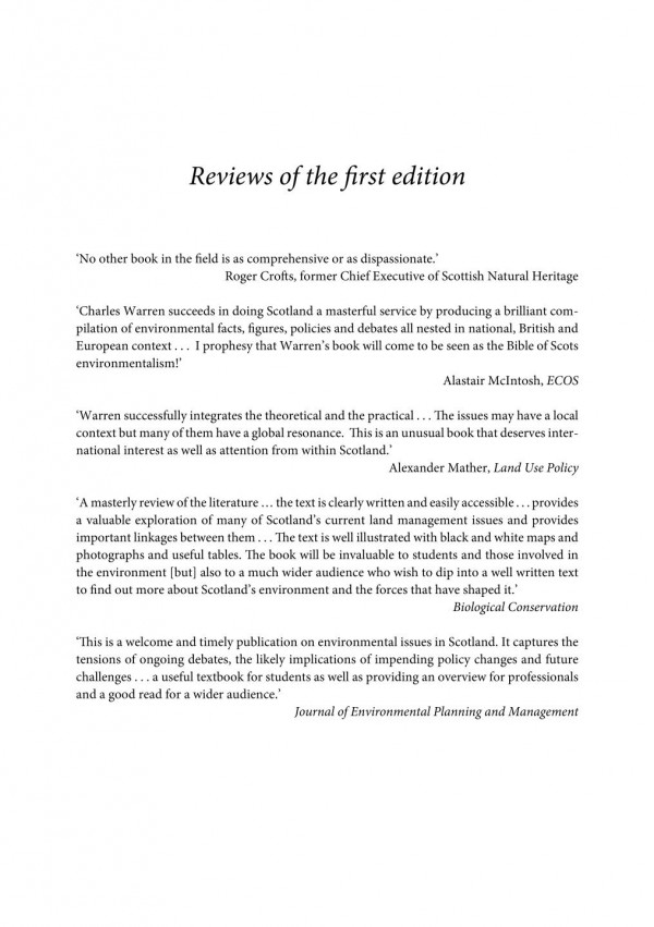 Managing Scotlands Environment Charles Warren