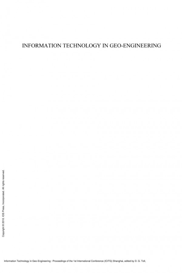 Information Technology In Geoengineering Proceedings Of The 1st International Conference Icitg Shanghai 1st Edition D G Toll H Zhu X Li