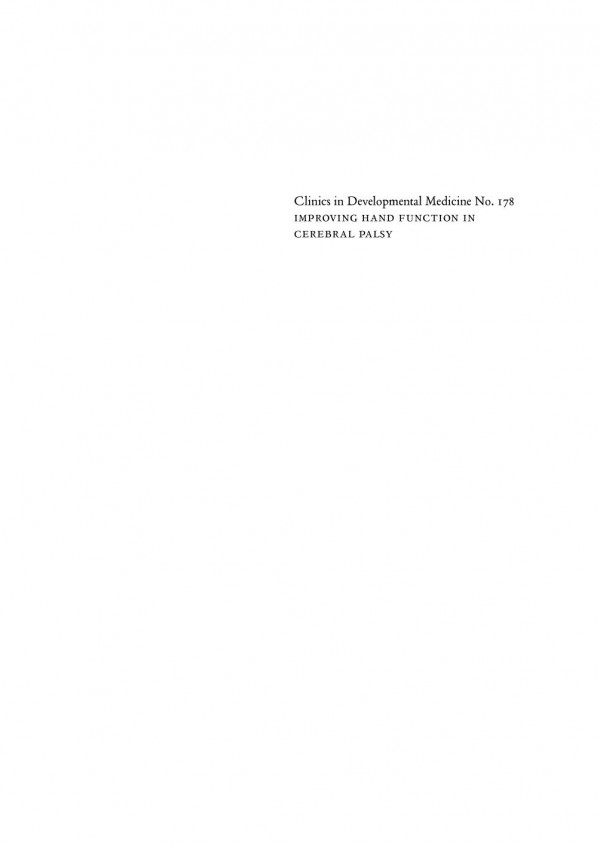 Improving Hand Function In Children With Cerebral Palsy Theory Evidence And Intervention 1st Edition Annchristin Eliasson Patricia A Burtner