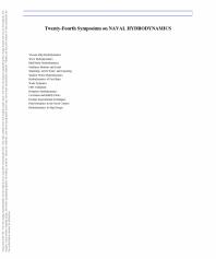 Twentyfourth Symposium On Naval Hydrodynamics 1st Edition Office Of Naval Research West Japan Society Of Naval Architects National Research Council National Research Council
