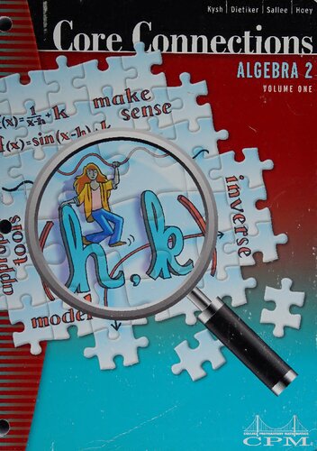 Core Connections Algebra 2 2nd Edition Judy Kysh