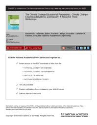 The Climate Change Educational Partnership Climate Change Engineered Systems And Society A Report Of Three Workshops 1st Edition National Academy Of Engineering Cameron H Fletcher Frazier F Benya Rachelle D Hollander