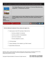 The Global Movement And Tracking Of Chemical Manufacturing Equipment A Workshop Summary 1st Edition National Research Council Division On Earth And Life Studies Board On Chemical Sciences And Technology Joe Alper Kathryn Hughes