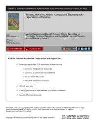 Sociality Hierarchy Health Comparative Biodemography A Collection Of Papers 1st Edition National Research Council Division Of Behavioral And Social Sciences And Education Committee On Population Meredith A Lane Maxine Weinstein