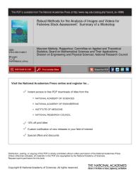 Robust Methods For The Analysis Of Images And Videos For Fisheries Stock Assessment Summary Of A Workshop 1st Edition National Research Council Division On Engineering And Physical Sciences Board On Mathematical Sciences And Their Applications Committee On Applied And Theoretical Statistics Maureen Mellody