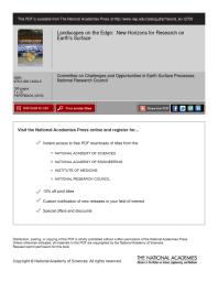 Landscapes On The Edge New Horizons For Research On Earths Surface 1st Edition National Research Council Division On Earth And Life Studies Board On Earth Sciences And Resources Committee On Challenges And Opportunities In Earth Surface Processes