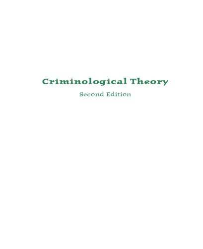 Criminological Theory The Essentials 2nd Edition Stephen G Tibbetts