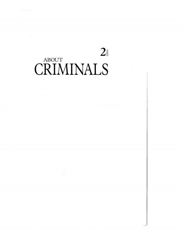 About Criminals A View Of The Offenders World 2nd Edition Mark R Pogrebin