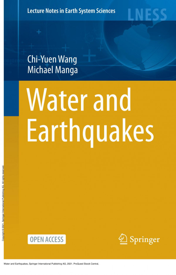 Water And Earthquakes 1st Edition Chiyuen Wang Michael Manga