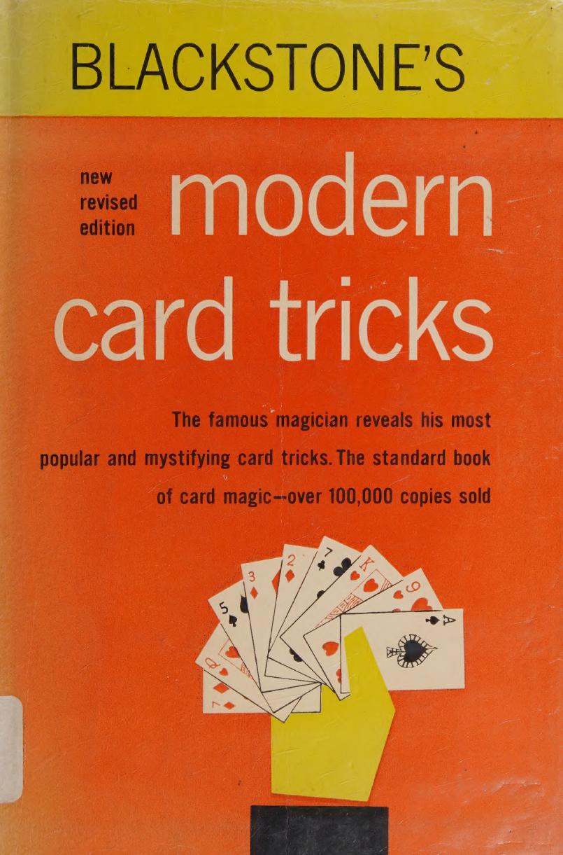 Blackstones Modern Card Tricks Harry Blackstone