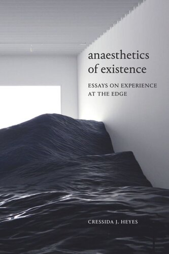 Anaesthetics Of Existence Essays On Experience At The Edge Cressida J Heyes