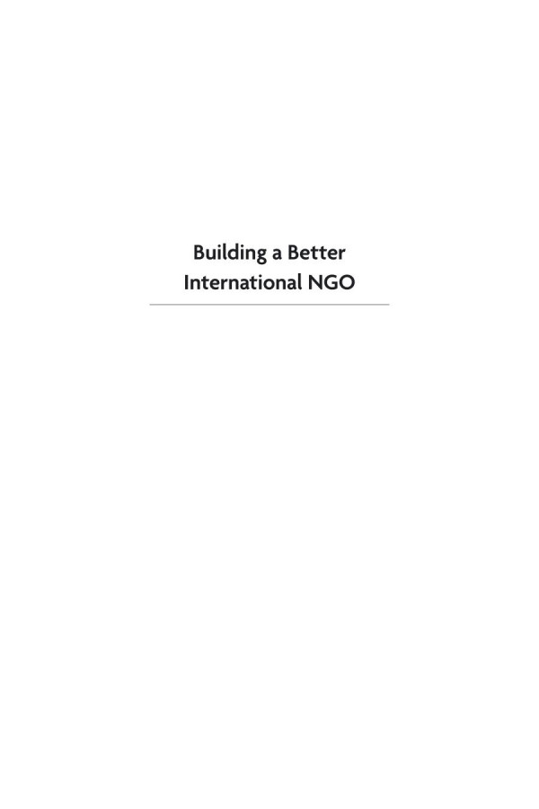 Building A Better International Ngo Greater Than The Sum Of The Parts James Crowley Morgana Ryan