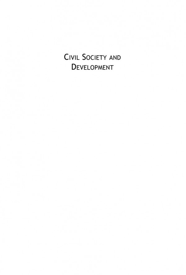 Civil Society And Development A Critical Exploration Jude Howell Jenny Pearce