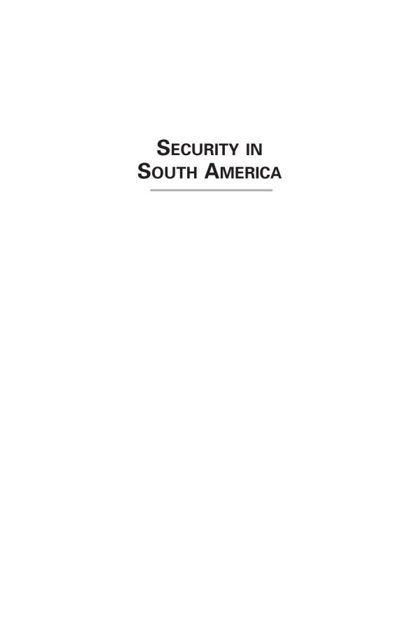 Security In South America The Role Of States And Regional Organizations Rodrigo Tavares