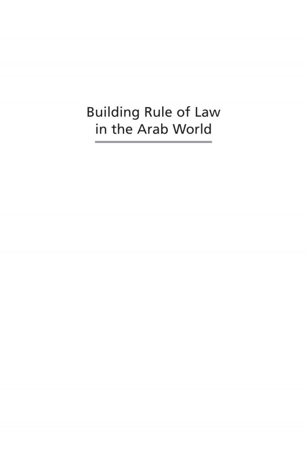 Building Rule Of Law In The Arab World Tunisia Egypt And Beyond Eva Bellin Editor Heidi E Lane Editor