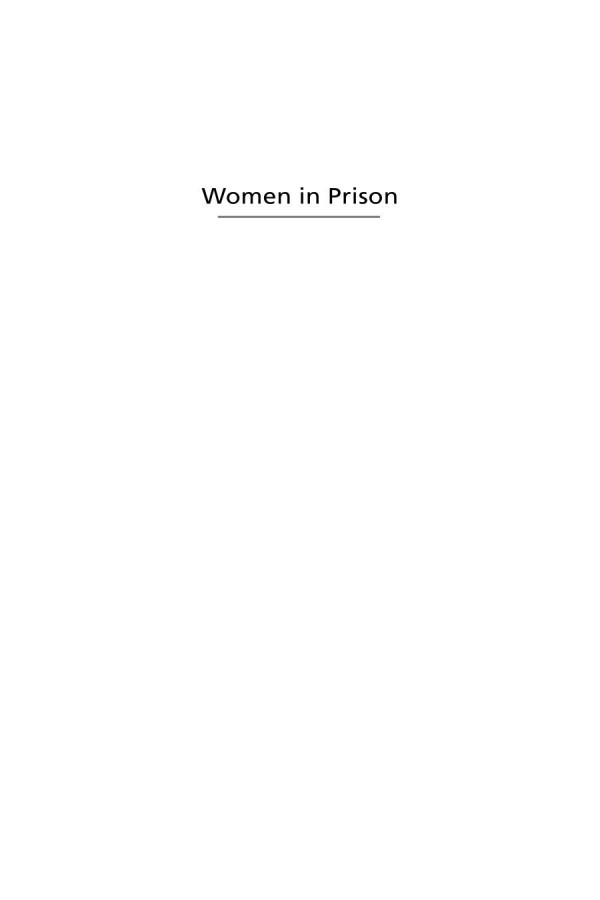 Women In Prison Gender And Social Control Barbara H Zaitzow Editor Jim Thomas Editor