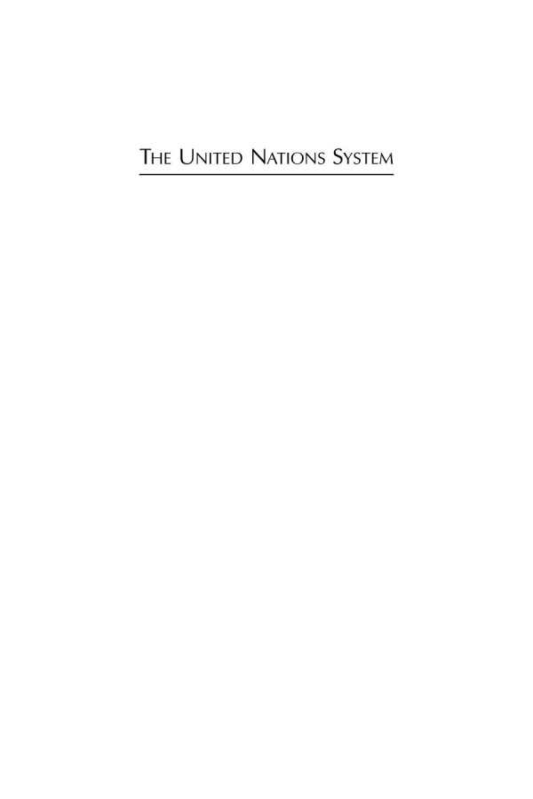 The United Nations System Toward International Justice Nigel D White