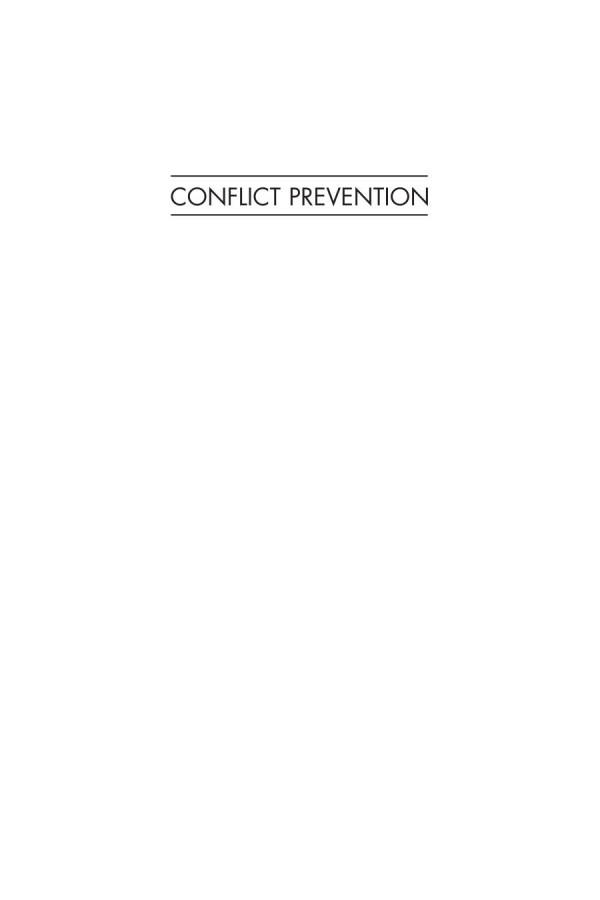 Conflict Prevention The Untapped Potential Of The Business Sector Andreas Wenger Daniel Mckli