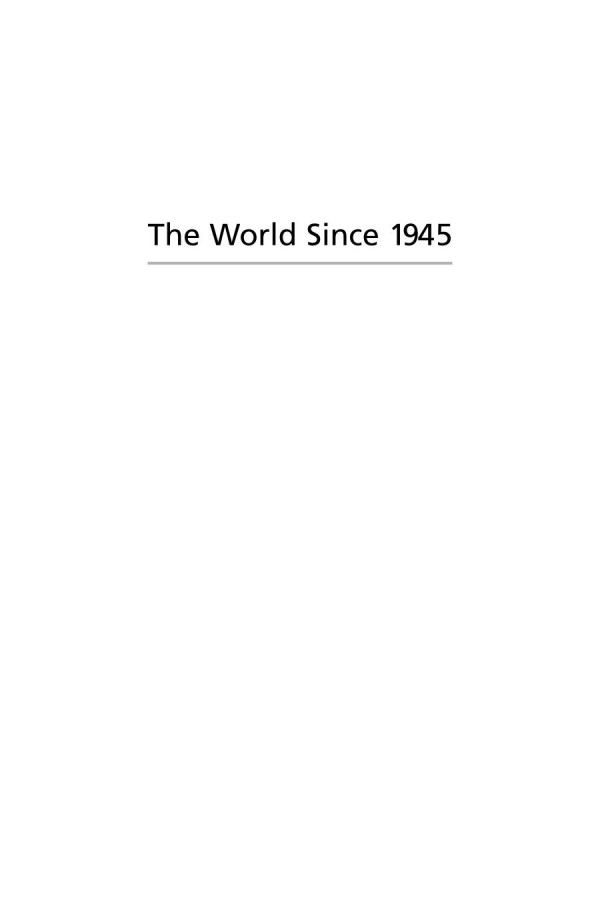 The World Since 1945 A History Of International Relations Wayne C Mcwilliams Harry Piotrowski