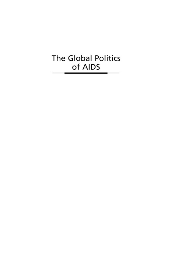 The Global Politics Of Aids Paul G Harris Editor Patricia D Siplon Editor