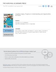Cognitive Aging Progress In Understanding And Opportunities For Action 1st Edition Institute Of Medicine Board On Health Sciences Policy Committee On The Public Health Dimensions Of Cognitive Aging Catharyn T Liverman Kristine Yaffe Dan G Blazer