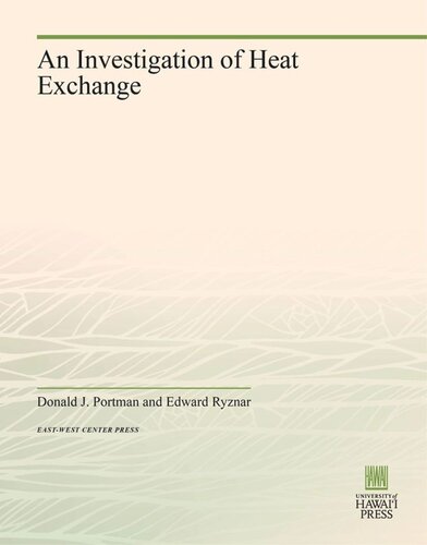 An Investigation Of Heat Exchange Donald J Portman Edward Ryznar