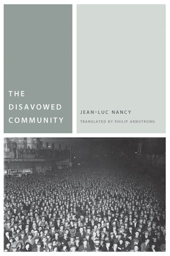 The Disavowed Community Jeanluc Nancy Philip Armstrong
