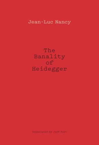 The Banality Of Heidegger Jeanluc Nancy Jeff Fort