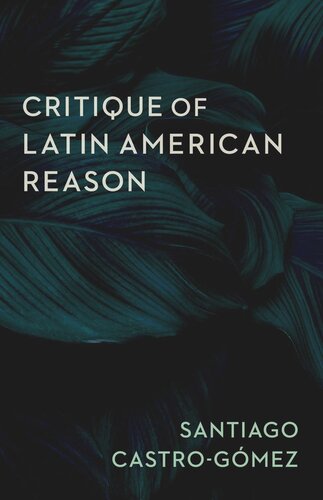Critique Of Latin American Reason Santiago Castrogómez Eduardo Mendieta Andrew Ascherl Linda Martín Alcoff