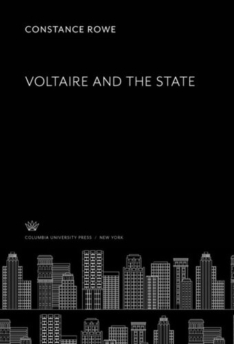 Voltaire And The State Constance Rowe