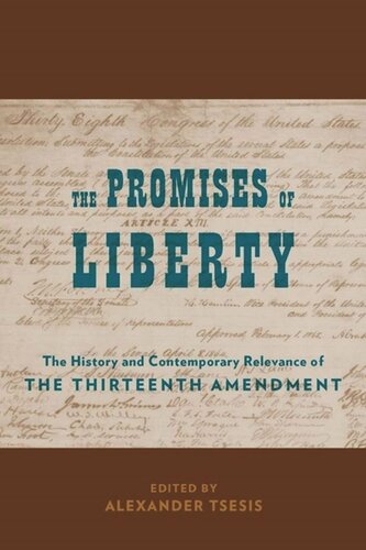 The Promises Of Liberty The History And Contemporary Relevance Of The Thirteenth Amendment Alexander Tsesis Editor