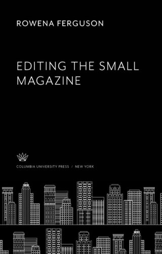 Editing The Small Magazine Rowena Ferguson