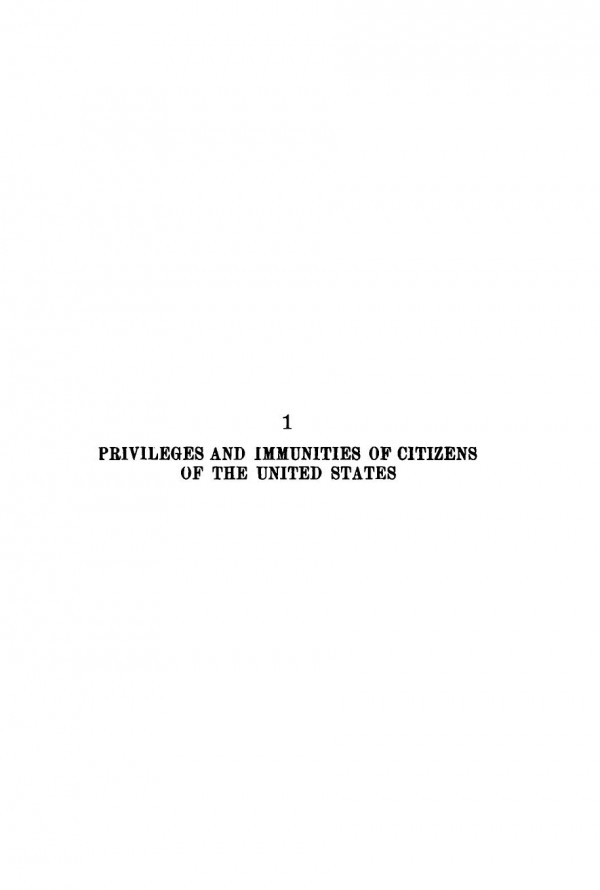 Privileges And Immunities Of Citizens Of The United States Arnold Johnson Lien
