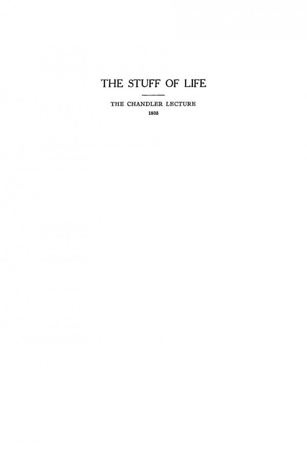 The Stuff Of Life Jacob G Lipman